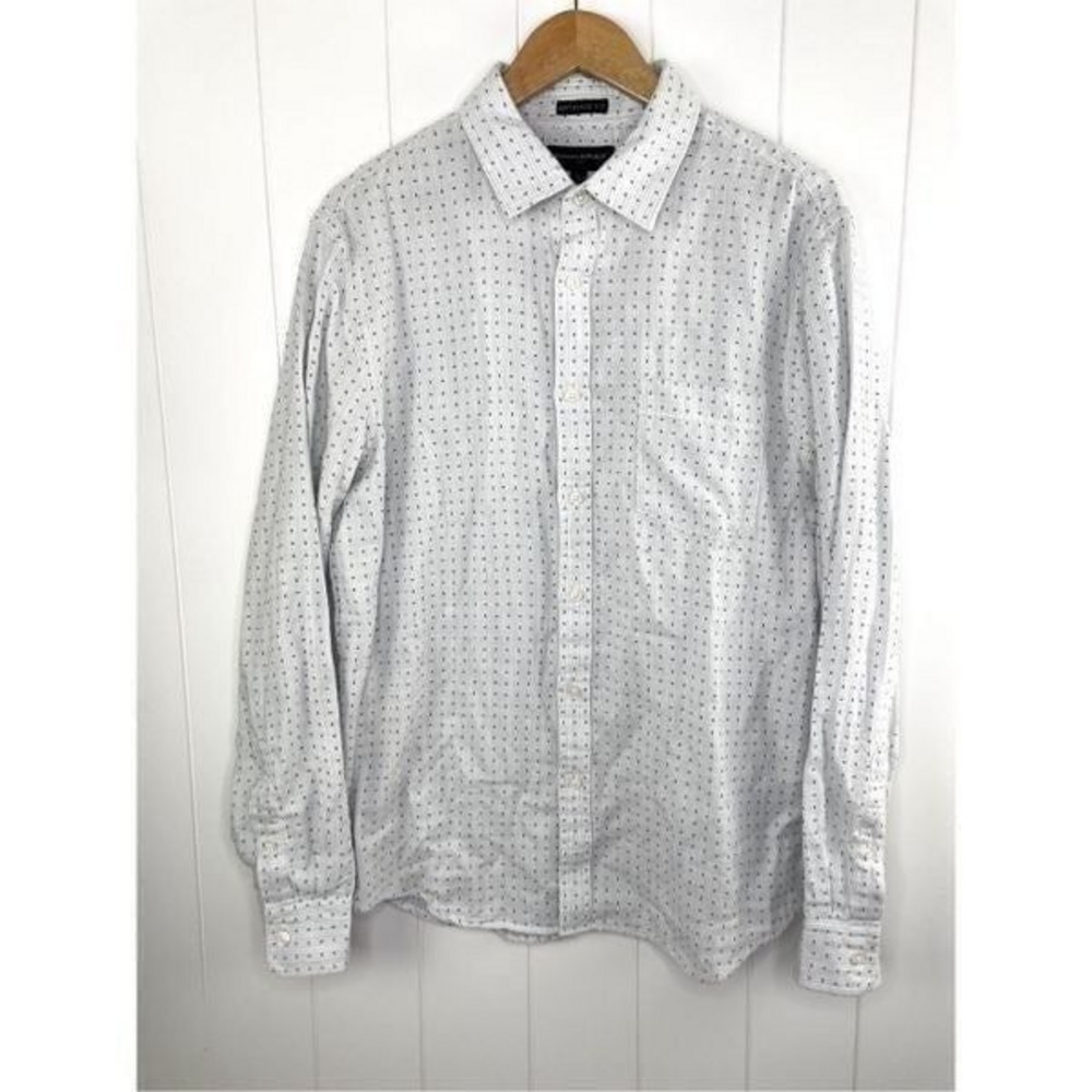 NWT Banana Republic Untucked Fit‎ Warm Long Sleeve Button Down Shirt Size L